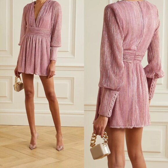 Retrofete Dresses & Skirts - NWT Retrofete Dani Lurex Mini Dress in Pink Size Small